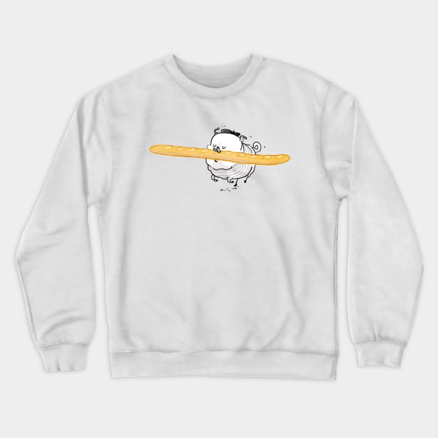 le petit parisien pug Crewneck Sweatshirt by Inkpug